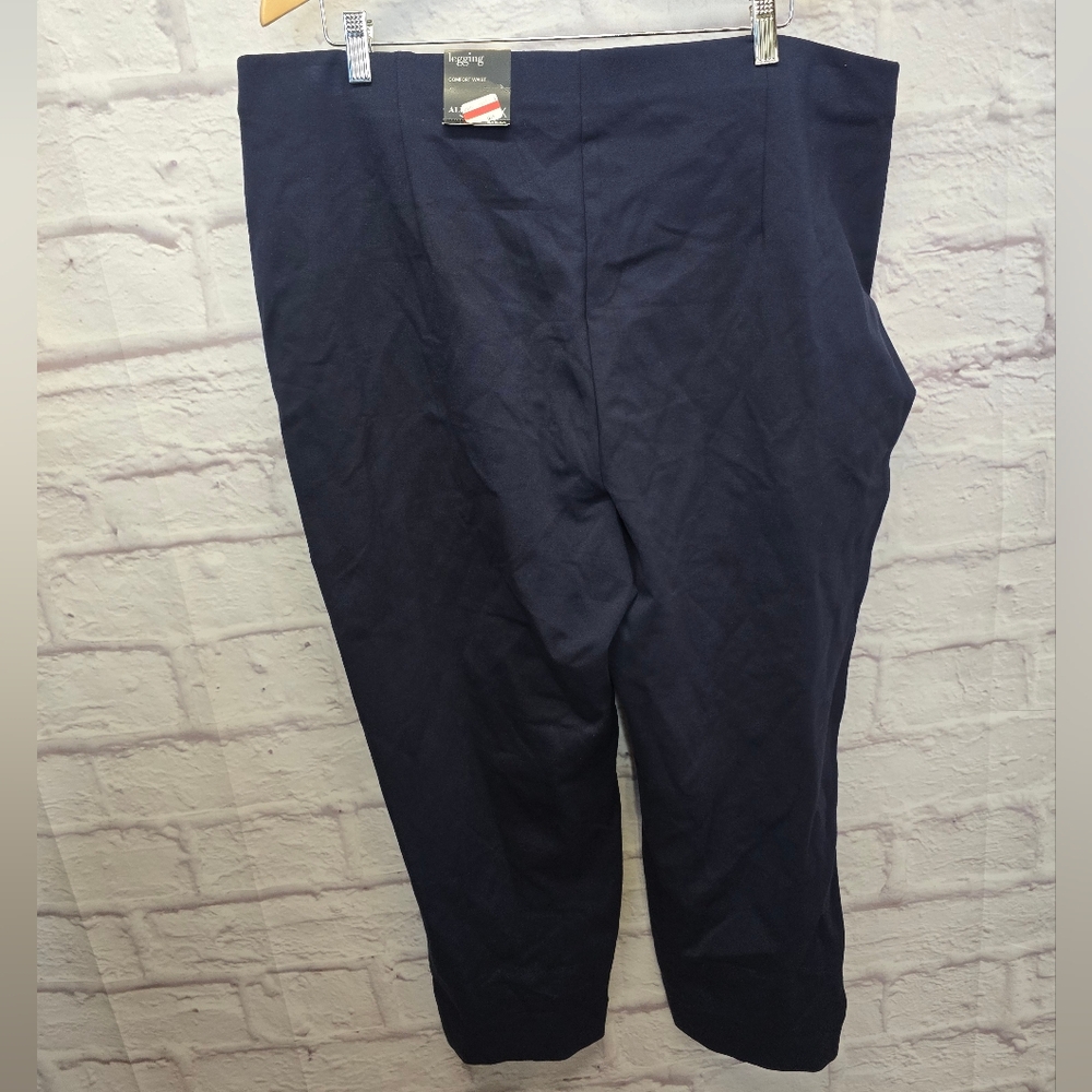 NWT Alfani Pull On Hi Rise Ess Pants In Navy Sz 3X - Picture 6 of 7